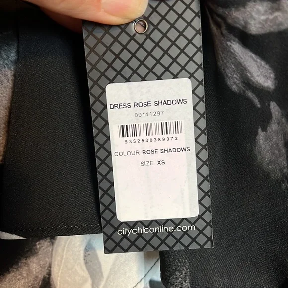 City Chic Rose Shadows Dress XS/14 - Picture 13 of 16